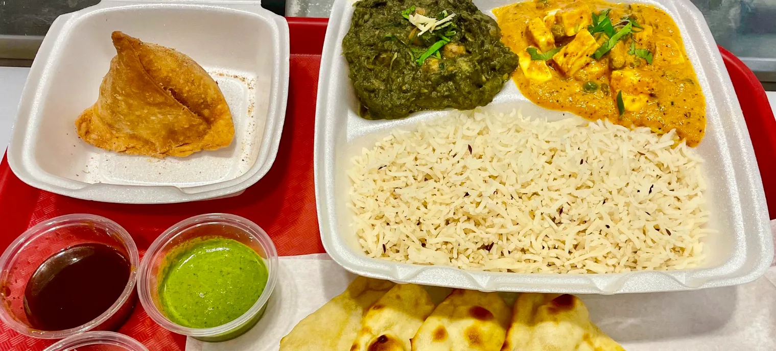 Banner Image of food served by a professional restaurant with rapid delivery.