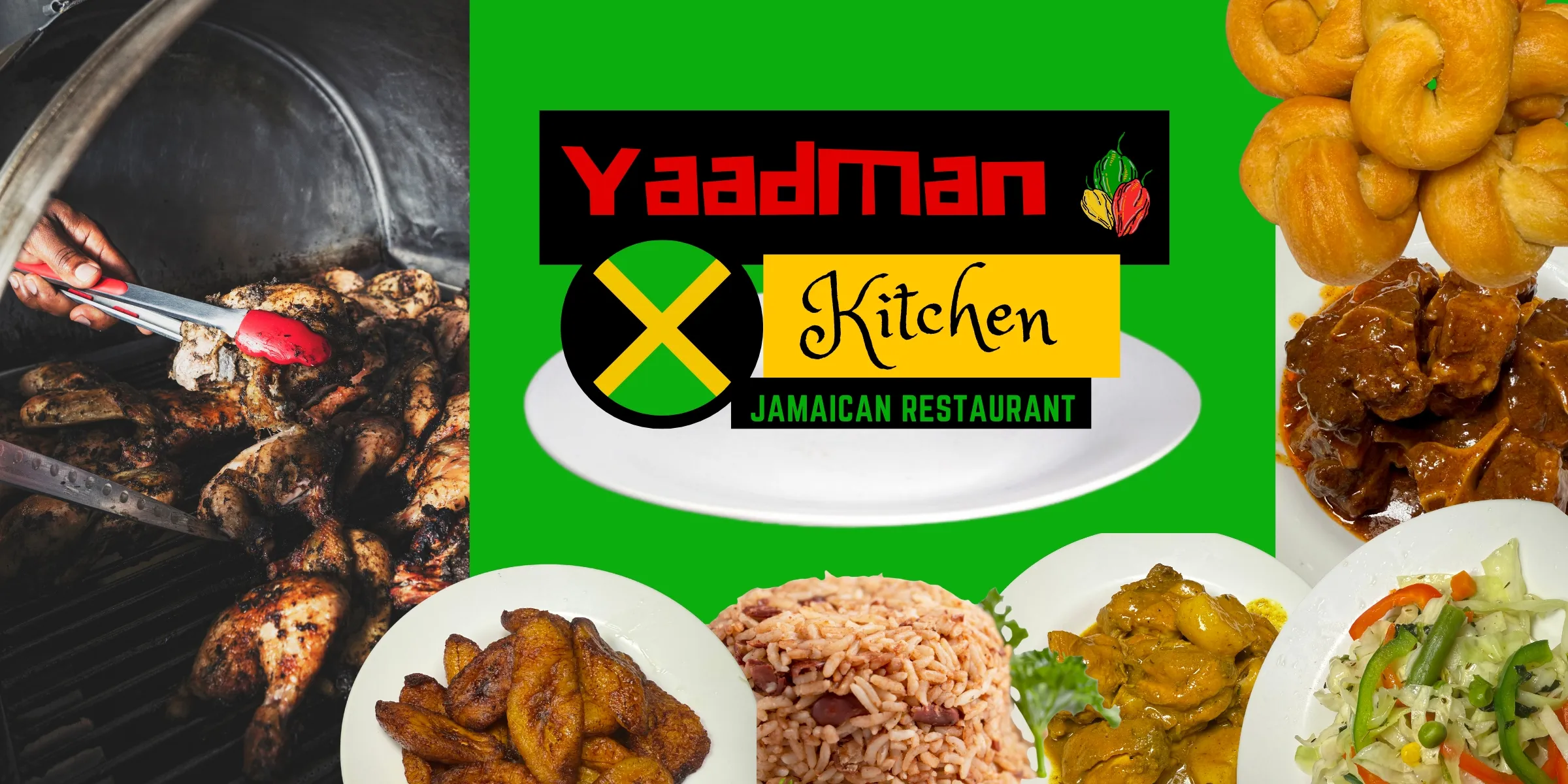 Popular Caribbean dishes from Yaadman Kitchen Jamaican Restaurant - Top-rated local Caribbean online ordering.
