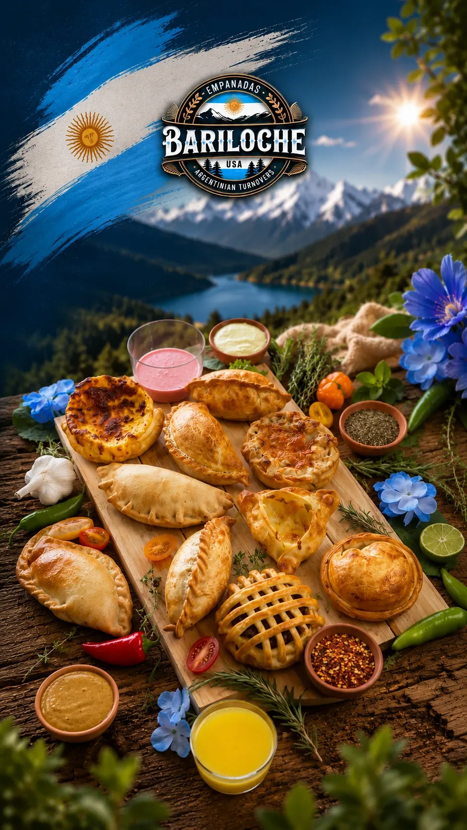 American,Argentinian,Bakery,Latin American family feast - Fresh American,Argentinian,Bakery,Latin American available through Empanadas Bariloche online ordering.