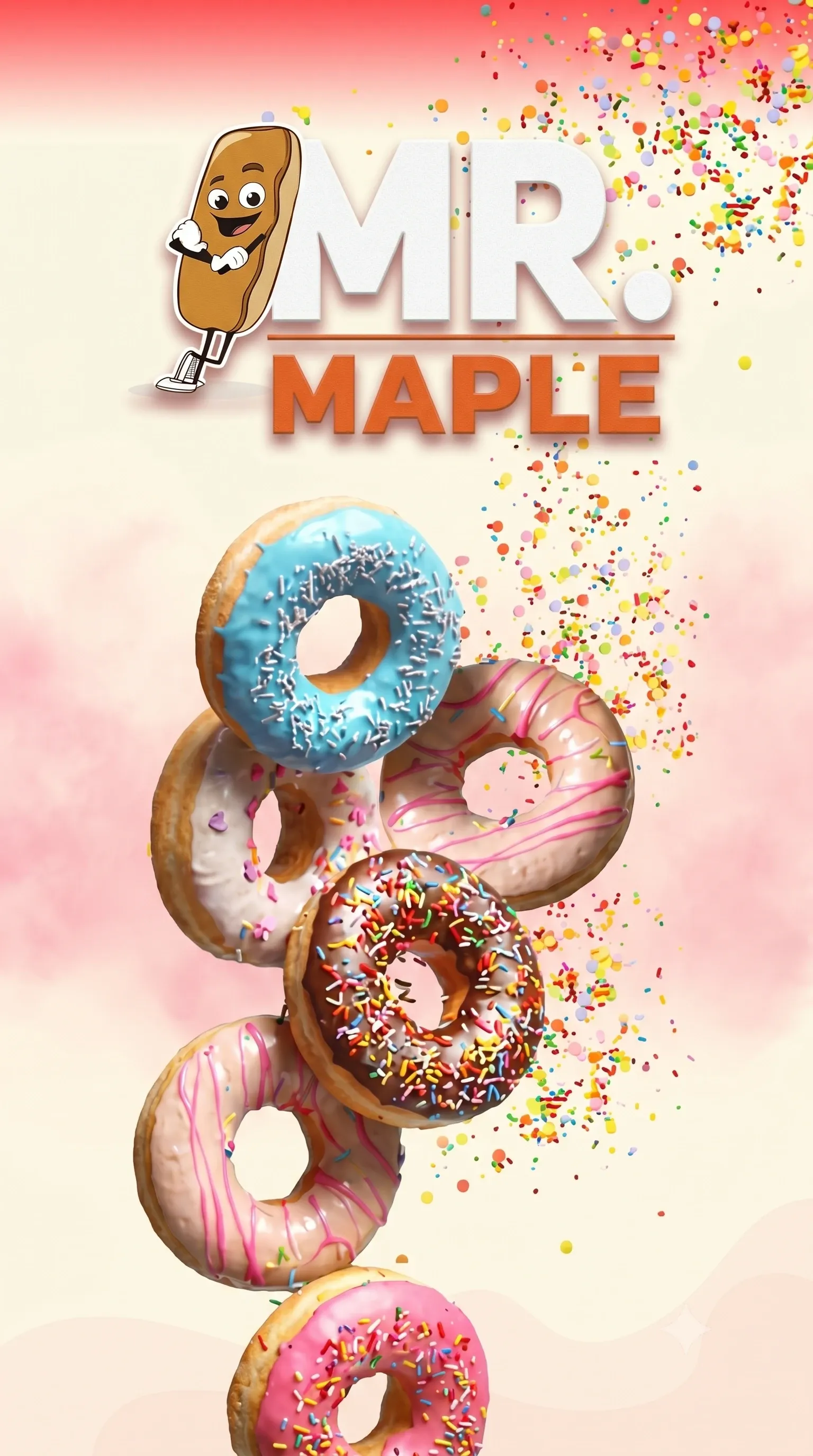Breakfast,Coffee & Tea,Donut,Drinks,Sandwiches,Smoothies family feast - Fresh Breakfast,Coffee & Tea,Donut,Drinks,Sandwiches,Smoothies available through Mr Maple Donuts online ordering.