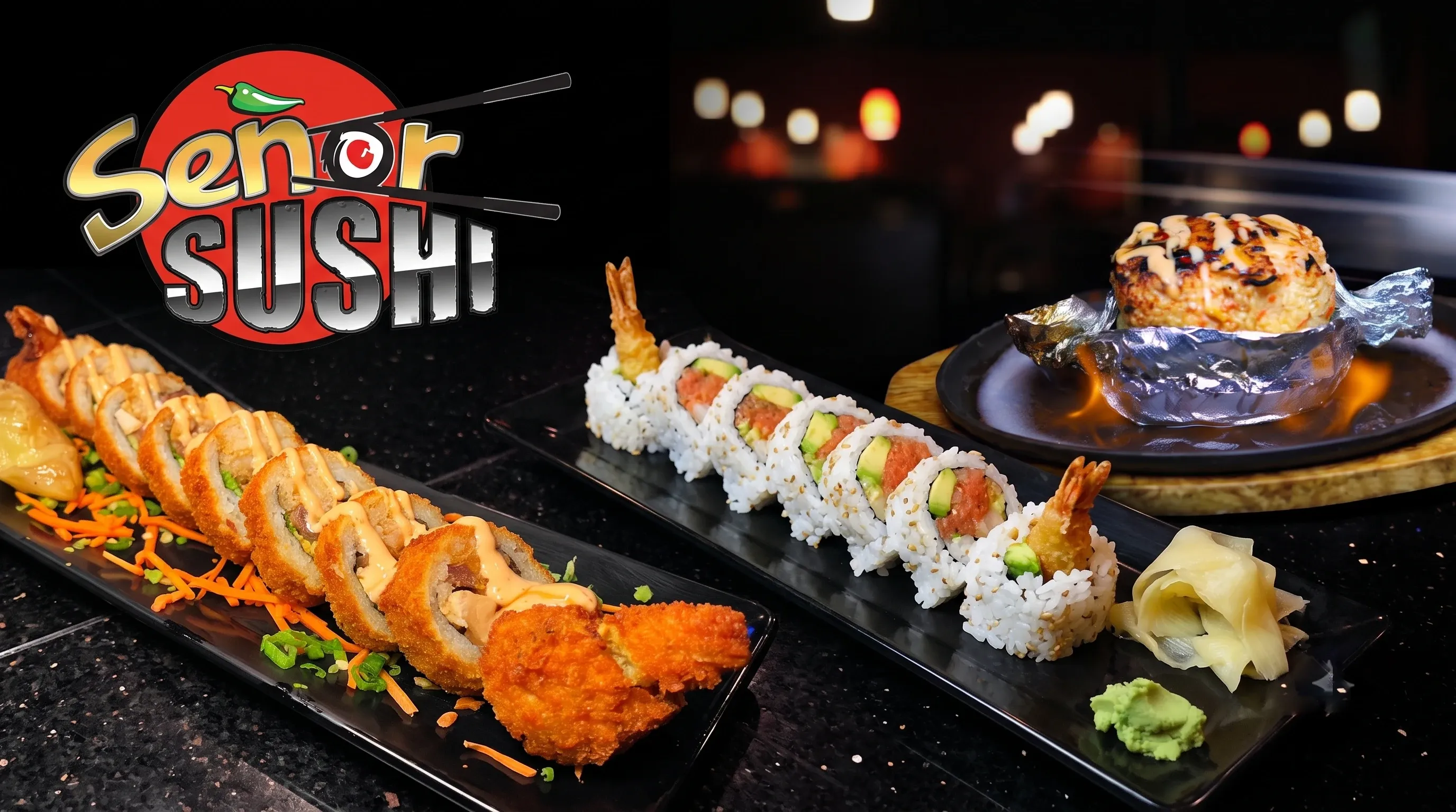 Fresh Asian,Japanese,Mexican food online ordering Browse the full menu at Senor Sushi Mesa.