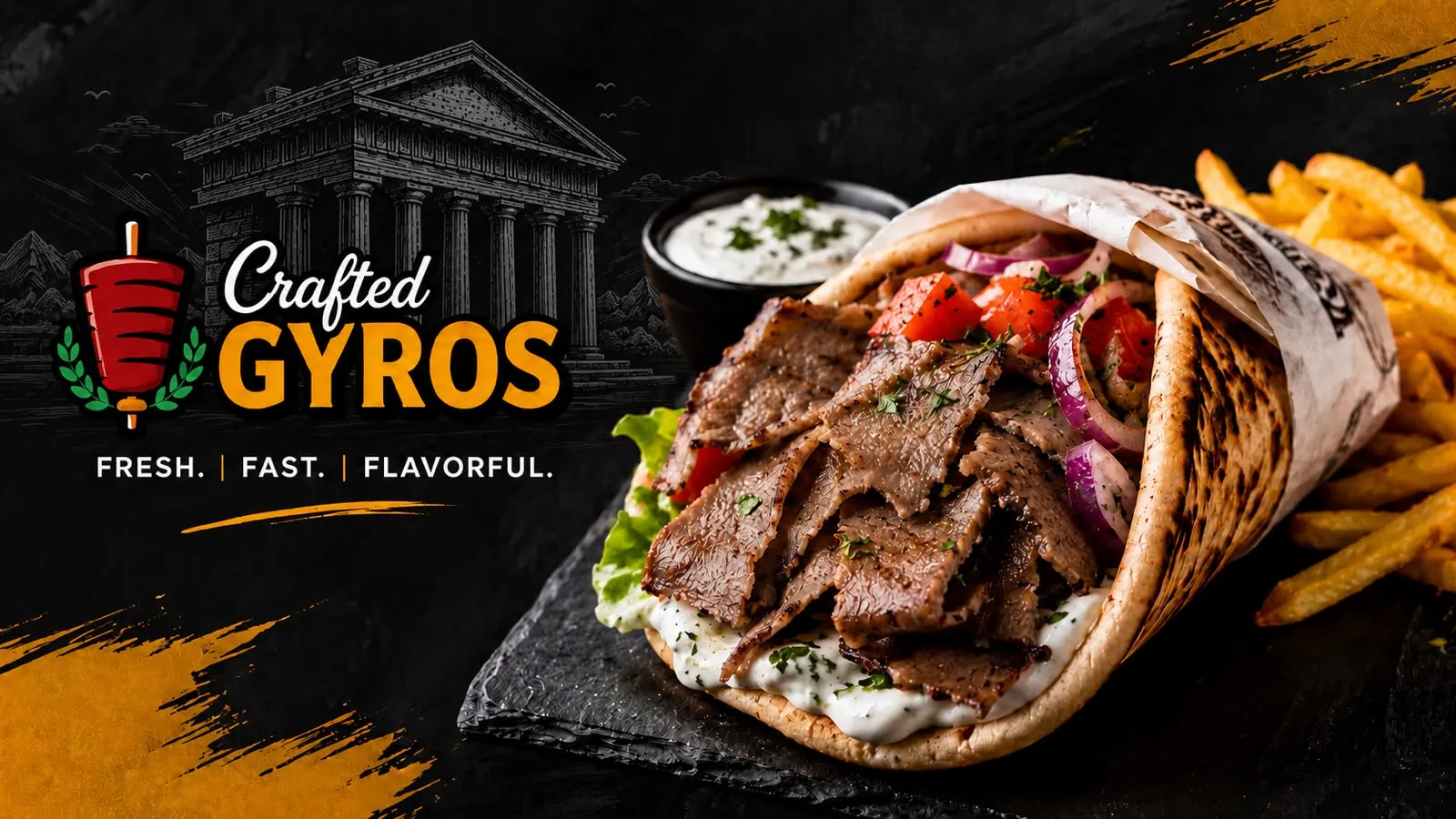 Easy Greek,Mediterranean,Middle Eastern online ordering - Flavorful Greek,Mediterranean,Middle Eastern favorites from Crafted Gyros.