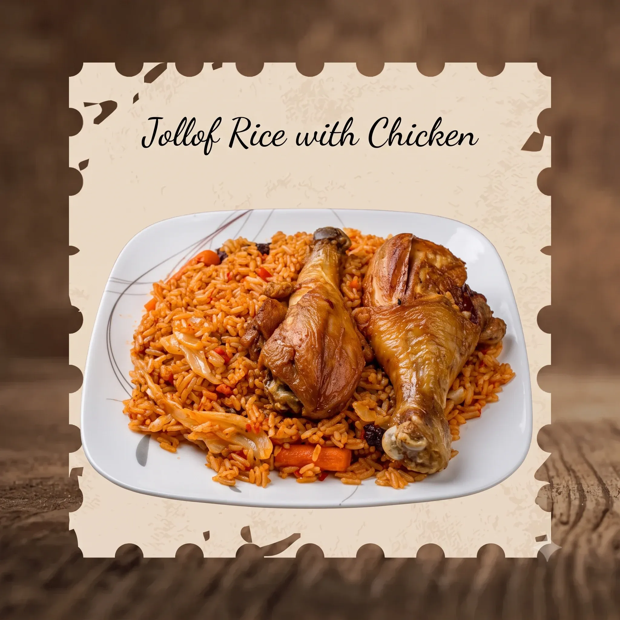 Close-up of popular African,Caribbean,West African Cuisine favorites for Phoenix takeaway and online orders.