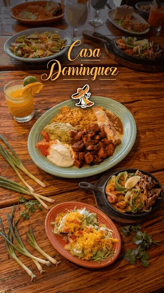 Gourmet Mexican,Tex-Mex menu highlights from the top-rated Casa Dominguez.