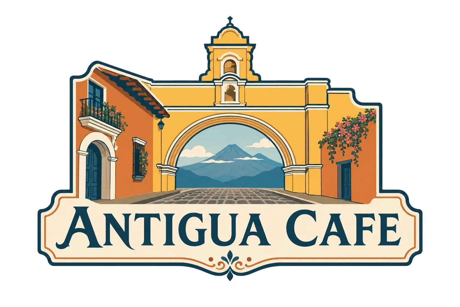 Antigua café Chicken Logo - Best American Restaurant in Bacliff.